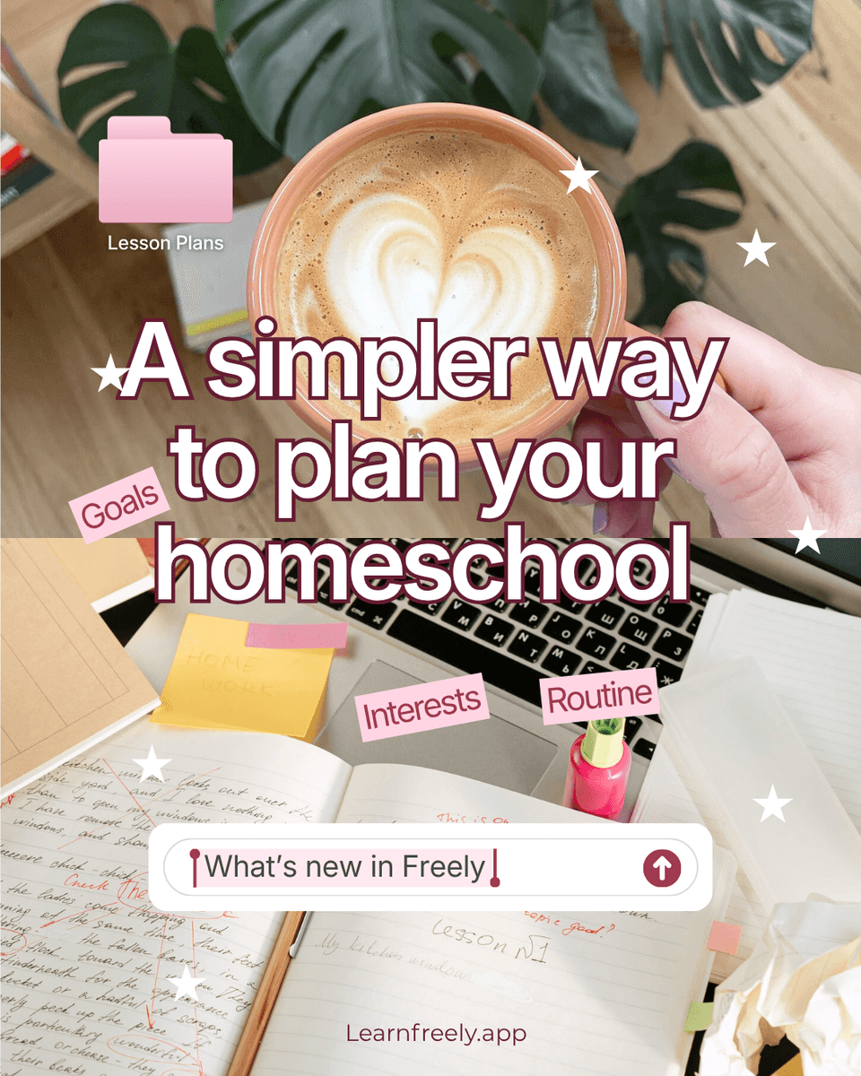 A simpler way to plan your homeschool week with Freely