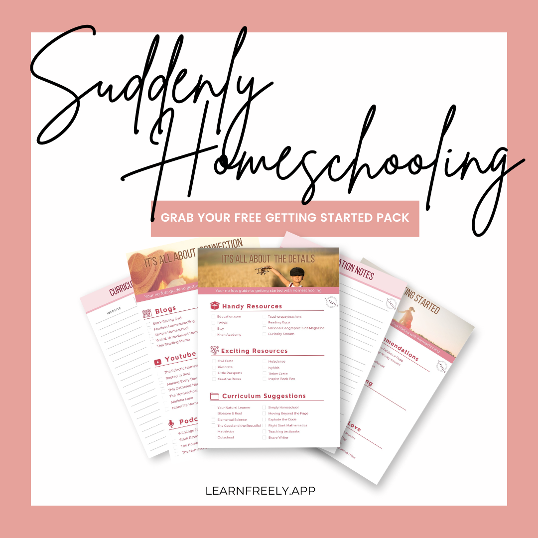 How to start homeschooling. Your guide to getting started with homeschooling. Freely Homeschool Planner App found at learnfreely.app