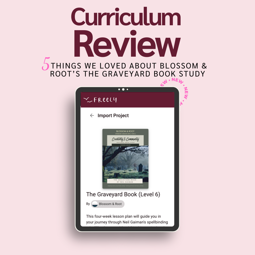 A review of The graveyard book study by blossom and root