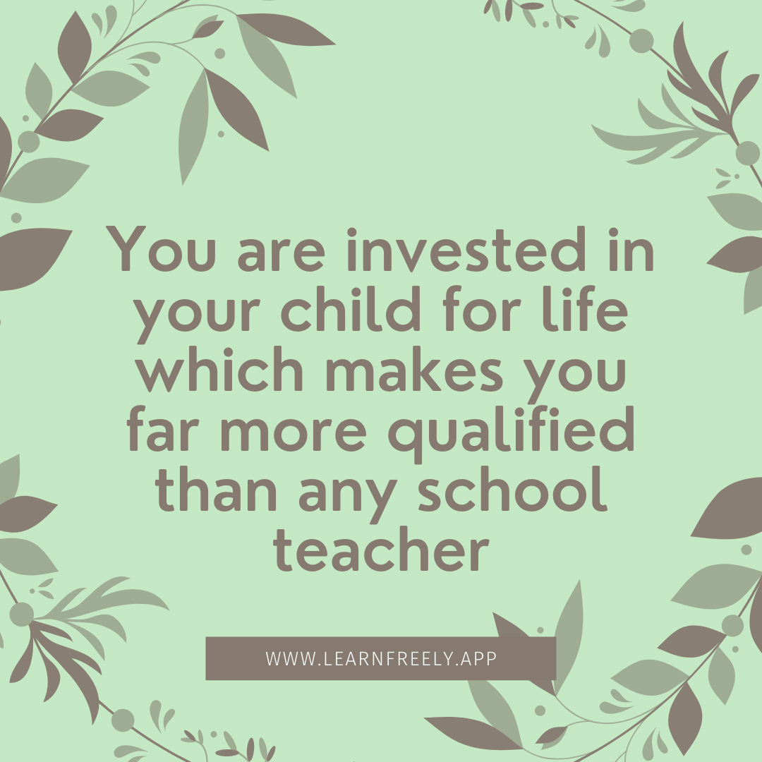 Homeschool Inspirational Quote. Freely Homeschool Planner App